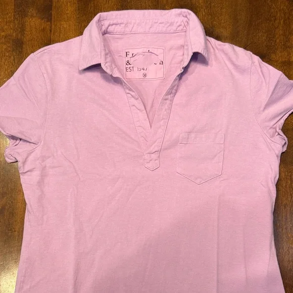 Frank & Eileen Lauren Polo Dress Lavender Purple Size M 100% Cotton - Picture 3 of 6